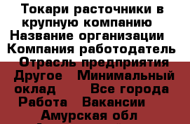 Токари-расточники в крупную компанию › Название организации ­ Компания-работодатель › Отрасль предприятия ­ Другое › Минимальный оклад ­ 1 - Все города Работа » Вакансии   . Амурская обл.,Архаринский р-н